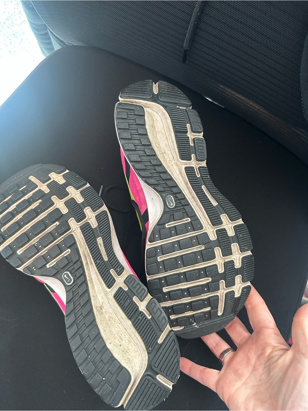 Nike Pegasus 30 Women’s Pink and Neon Running Sneakers - Picture 4 of 5